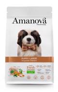 Amanova Puppy Large Exquisite Chicken Low Grain Xira Trofi me Lig Sitira ga Koutabia Meglosomon Fulon me Kotopoulo 12kg 
